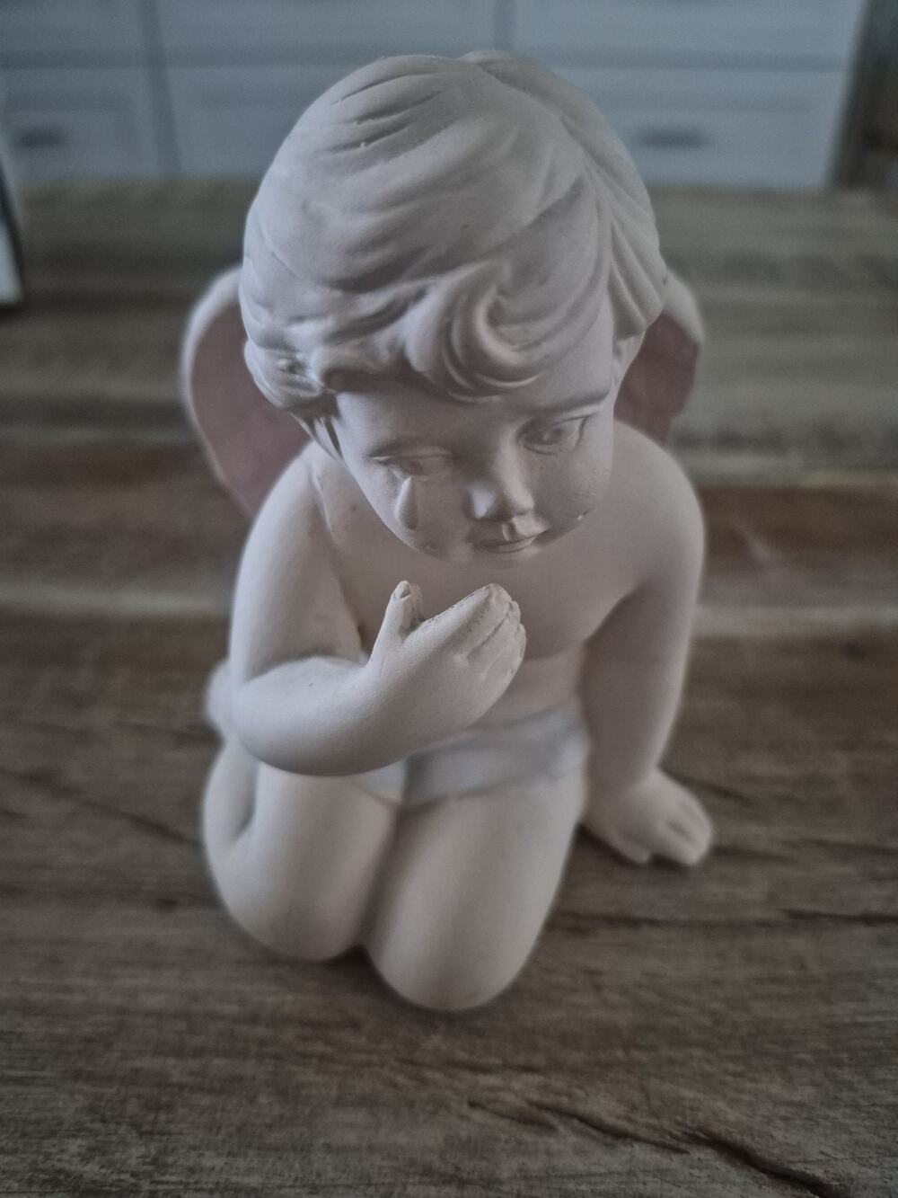 Crying Cherub Angel Figurine Perfect Condition No Chips No Cracks